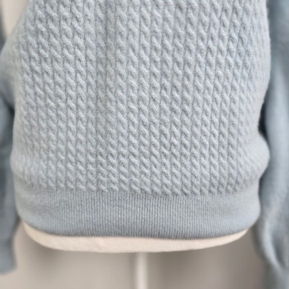 Oscar Et Louise Light Blue Wool Cashmere Blend Sweater Women’s Size XL Soft Cozy - Picture 5 of 7